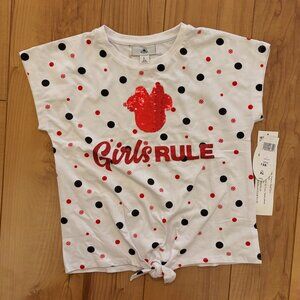 NWT Girls Disney Shirt with Sequins, Size L